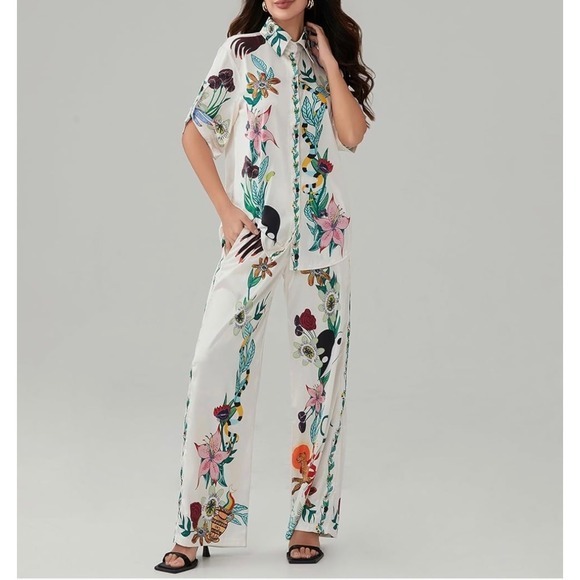 Commense‎ Floral Print Pants Set size XS - Picture 5 of 12